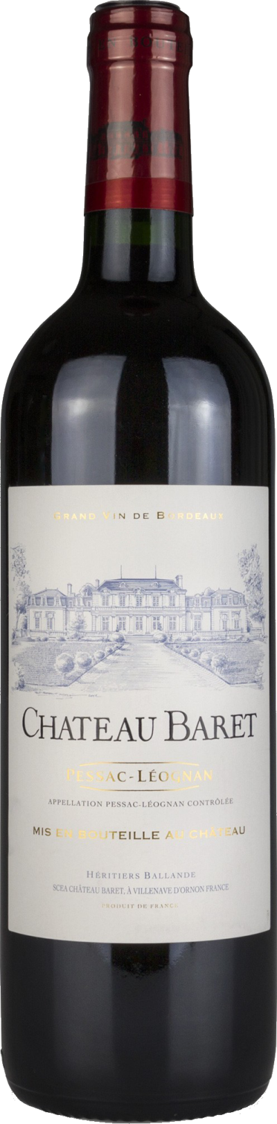 Château Baret rouge Pessac-Léognan AOC 2016